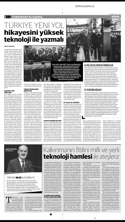 Türkiye yeni yol hikayesini yüksek teknoloji ile yazmalı